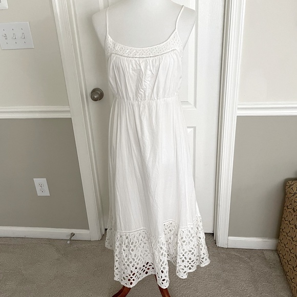 J Crew Eyelet Ruffle Cotton Sundress - Picture 2 of 7